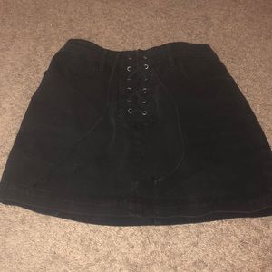 Black jean skirt